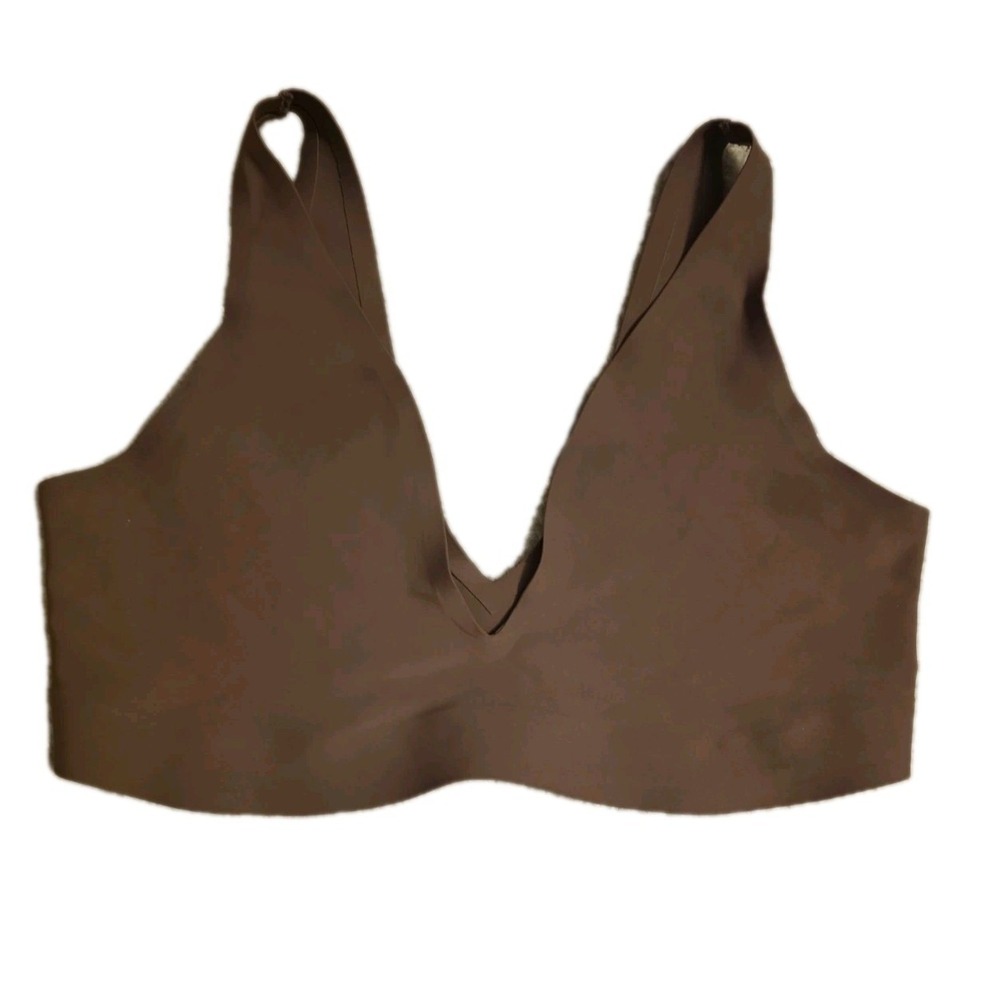 Parade‎ Womens Seamless Universal Support Lift Plunge Bralette Sz XL Comfy Brown